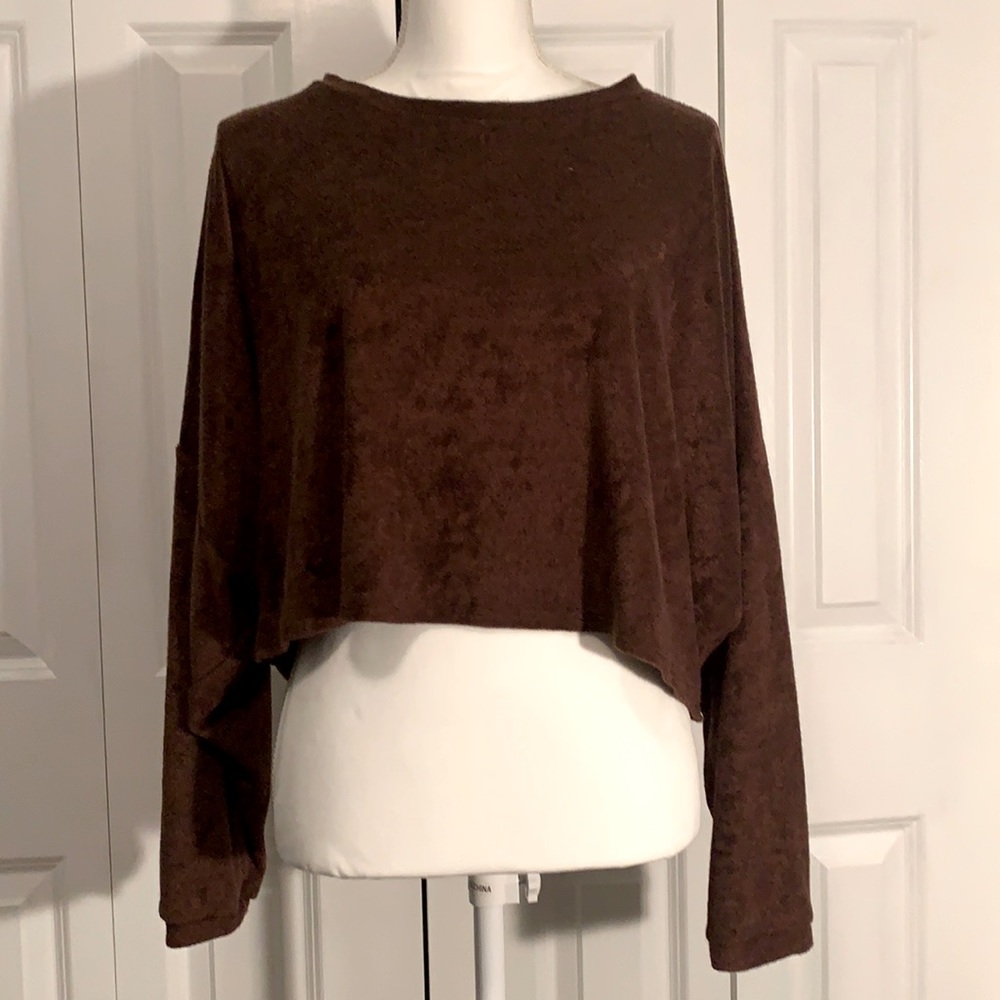 Caution to the wind. Beautiful brown sweater.  Soft to the touch   Size L NWOT